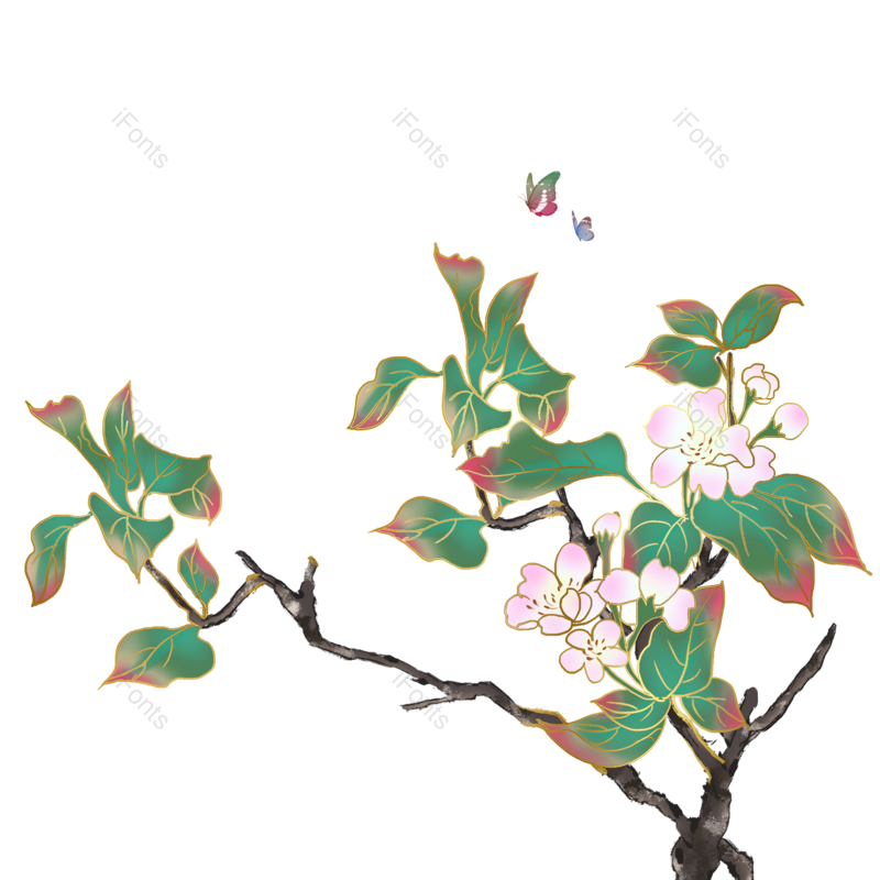 树叶图片,绿色花朵元素,植物素材PNG,绿色装饰免抠素材